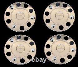 For Volvo Truck Stainless Steel 22.5 Truck Wheel Trim Covers 4 Pcs