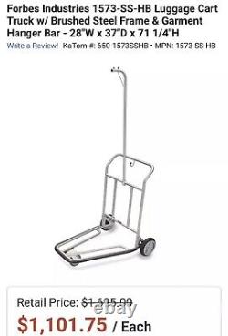 Forbes Industries Stainless Steel Luggage Cart Truck