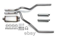 Ford F150 F250 09-19 Flow II Stainless Muffler Dual Truck Exhaust Kit Chrome Tip