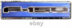 Ford F-150 Truck Stainless Steel Wall Hanging Sign Blue/Chrome 35 x 9