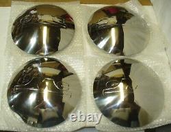 Four 1947 Early 1955 GMC 1/2 ton Truck Stainless Steel Hubcap with Plain Logo