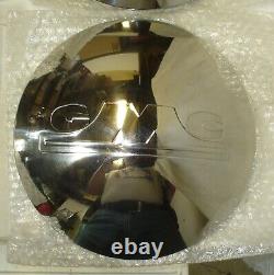 Four 1947 Early 1955 GMC 1/2 ton Truck Stainless Steel Hubcap with Plain Logo