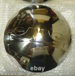 Four 1947 Early 1955 GMC 1/2 ton Truck Stainless Steel Hubcap with Plain Logo