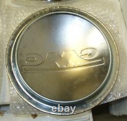 Four 1947 Early 1955 GMC 1/2 ton Truck Stainless Steel Hubcap with Plain Logo
