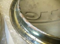 Four 1947 Early 1955 GMC 1/2 ton Truck Stainless Steel Hubcap with Plain Logo