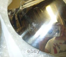 Four 1947 Early 1955 GMC 1/2 ton Truck Stainless Steel Hubcap with Plain Logo