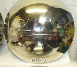 Four 1947 Early 1955 GMC 1/2 ton Truck Stainless Steel Hubcap with Plain Logo