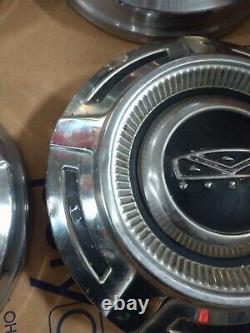 Four Ford Truck Hub Caps 67-77 3/4 ton truck F250 12 Stainless dog dish OEM
