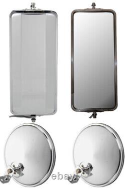 Full Set of Stainless Steel Truck Mirrors with Heated West Coast Mirrors with