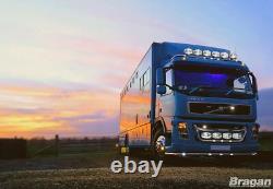 Grill Bar + Jumbo Spot + Side LEDs For Volvo FM Series 2&3 Stainless Steel Truck