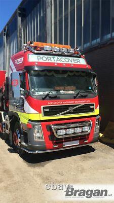 Grill Bar + Jumbo Spot + Side LEDs For Volvo FM Series 2&3 Stainless Steel Truck