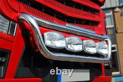 Grill Bar + Jumbo Spot + Side LEDs For Volvo FM Series 2&3 Stainless Steel Truck