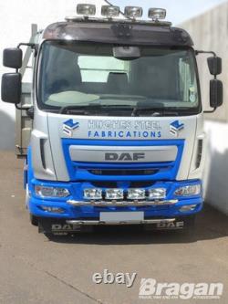 Grill Bar + LEDs For Kenworth K270 2014+ Chrome Stainless Steel Lamps Truck