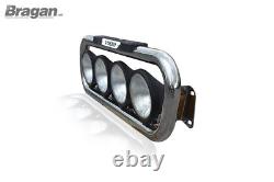 Grill Bar + Round Spot Lamps + Step Pad For Volvo FL 2006+ Stainless Steel Truck