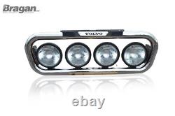 Grill Bar + Round Spot Lamps + Step Pad For Volvo FL 2006+ Stainless Steel Truck