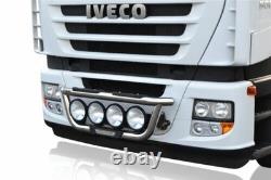 Grill Bar + Spot For Iveco Stralis Cube Hi-Way Active Day Stainless Steel Truck