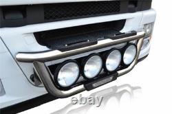 Grill Bar + Spot For Iveco Stralis Cube Hi-Way Active Day Stainless Steel Truck
