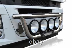 Grill Bar + Spot For Iveco Stralis Cube Hi-Way Active Day Stainless Steel Truck