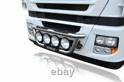 Grill Bar + Spot For Iveco Stralis Cube Hi-Way Active Day Stainless Steel Truck