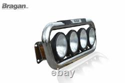 Grill Bar + Spot Lamps For DAF XF 105 Polished Stainless Steel Front Truck Light