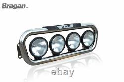 Grill Bar + Spot Lamps For DAF XF 105 Polished Stainless Steel Front Truck Light