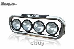 Grill Bar + Spot Lamps For DAF XF 105 Polished Stainless Steel Front Truck Light