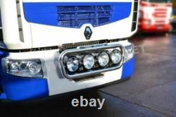 Grill Bar + Spot Lamps For DAF XF 105 Polished Stainless Steel Front Truck Light
