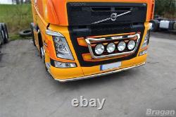 Grill Bar + Step Pad + Side LED For Volvo FL 06+ Polished Stainless Steel Truck