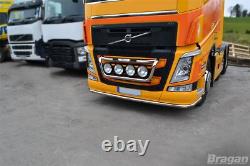 Grill Bar + Step Pad + Side LED For Volvo FL 06+ Polished Stainless Steel Truck