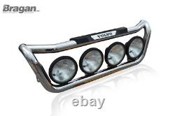 Grill Bar + Step Pad + Side LED For Volvo FL 06+ Polished Stainless Steel Truck