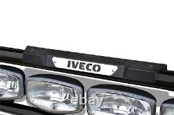 Grill Bar + Step Pads + Amber Side LEDs For Iveco Trakker Stainless Steel Truck
