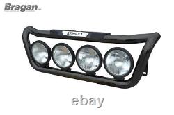 Grill Light Bar D BLACK + LEDs For Renault Magnum Stainless Steel Truck Front
