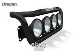 Grill Light Bar D BLACK + LEDs For Renault Magnum Stainless Steel Truck Front