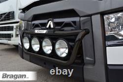 Grill Light Bar D BLACK + LEDs For Renault Magnum Stainless Steel Truck Front