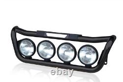 Grill Light Bar D BLACK + LEDs For Volvo FE 2013+ Stainless Steel Truck Front