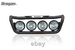 Grill Light Bar D BLACK + LEDs For Volvo FL 2006+ Stainless Steel Truck Front