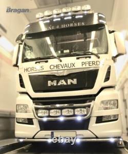 Grill Light Bar Type C For MAN TGX 2015-2020 Euro 6 Stainless Steel Truck Front
