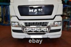 Grill Light Bar Type C For MAN TGX 2015-2020 Euro 6 Stainless Steel Truck Front