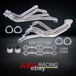Headers Fit Chevy GMC Pickup Truck Blazer C10 1966-1987 Silver Stainless Steel