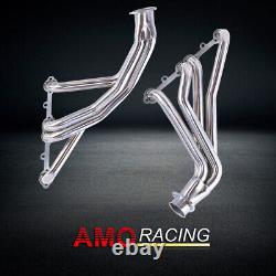Headers Fit Chevy GMC Pickup Truck Blazer C10 1966-1987 Silver Stainless Steel