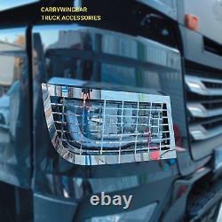 Headlamp Guards Trim for MAN TGX Euro 6 2021-2024 Truck Chrome Stainless steel