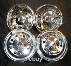 Hino 258lp Truck 19.5 8 Lug Polished Stainless Steel Wheel Simulators 4 Hole