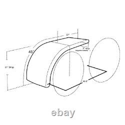 Hogebuilt 72 Half Fender Stainless Steel polished Smooth Pair truck semi new
