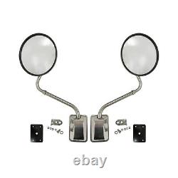 Hood Mirror for Trucks 8 Mirror with 304 Stainless Steel Arm LH & RH Fits