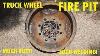How To Make A Fire Pit From A Rusty Old Truck Wheel With A 100 Ebay Stick Welder