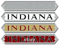 Indiana Truck acid etched & Stamped Stainless Steel HOOD Plate SET of 2