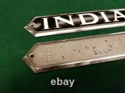 Indiana Truck acid etched & Stamped Stainless Steel HOOD Plate SET of 2