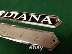 Indiana Truck acid etched & Stamped Stainless Steel HOOD Plate SET of 2