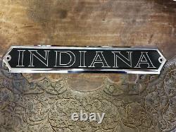 Indiana Truck acid etched & Stamped Stainless Steel HOOD Plate SET of 2