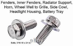 JEGS 79439 Front End Bolt Kit 1960-1966 GM Truck Polished Stainless Steel 137-Pi